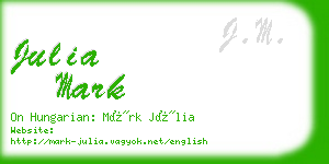 julia mark business card